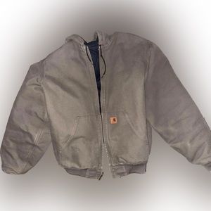 CARHARTT LOOSE FIT FIRM DUCK INSULATED FLANNEL-LINED ACTIVE JACKET. SIZE XL TALL